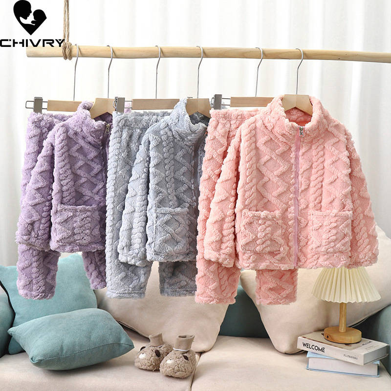 Winter Clothing Baby Girl - Nowe dzieci zimowa gruba ciepła piżama