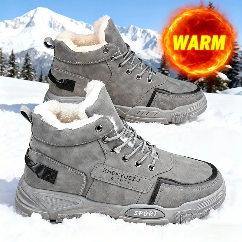 Winter Clothing Material - Męskie jesienno-zimowe buty śniegowce za kostkę,