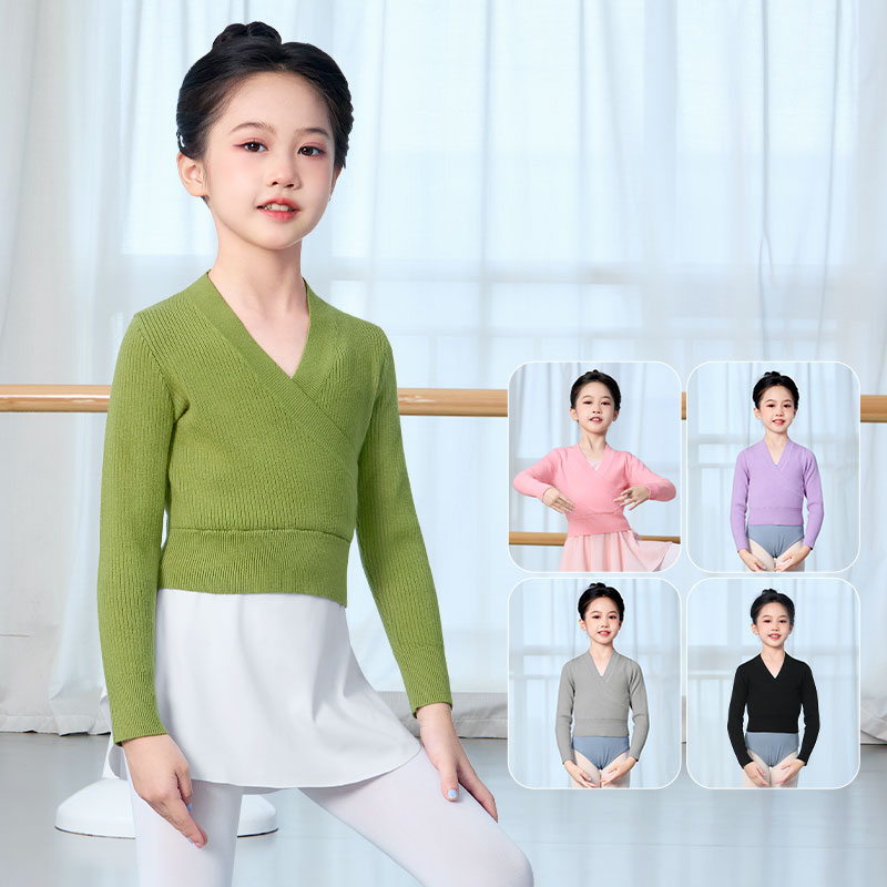 Winter Clothing Kids - Dziewczęcy sweter baletowy dziecięcy taniec sweter