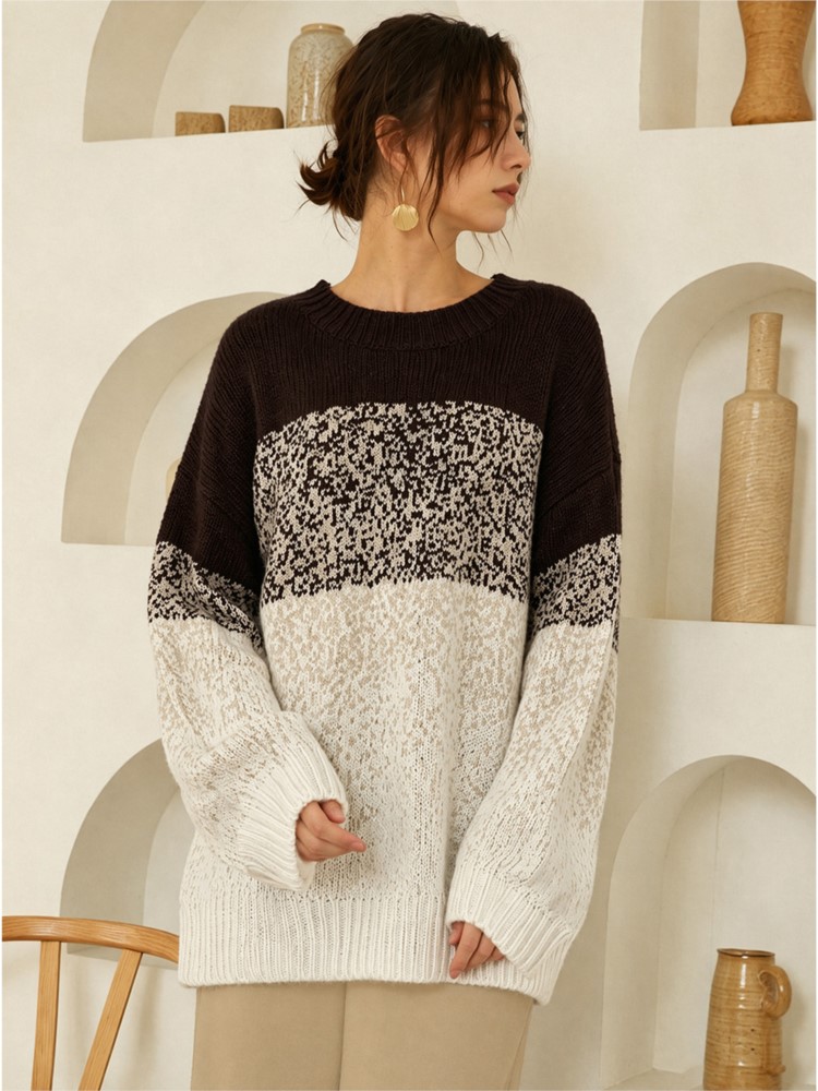 Winter Clothing Plus Size - Damski sweter z dzianiny plus size,
