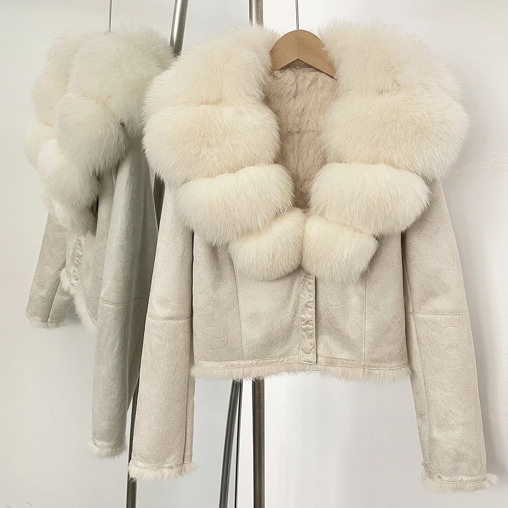 Winter Clothing Store - OFTBUY Naturalny Kołnierz z Futra Lisa