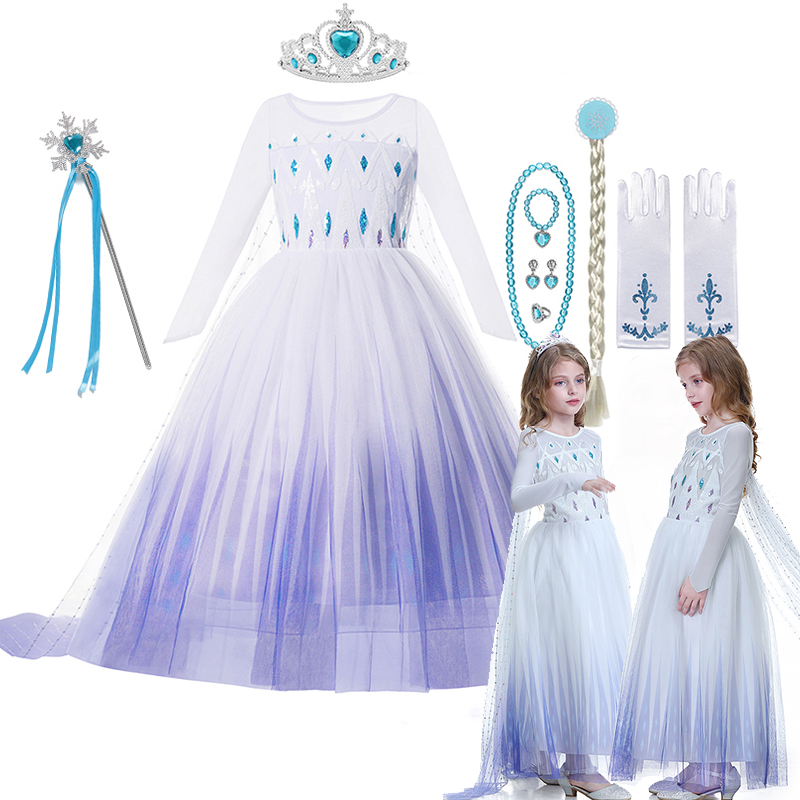 Winter Clothing Kids - 2025 Elsa karnawał przebranie na karnawał
