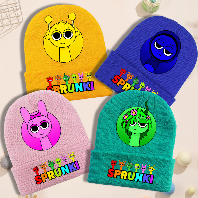 Winter Clothing Kids - Czapka dziergana Sprunki dla dzieci, czapka