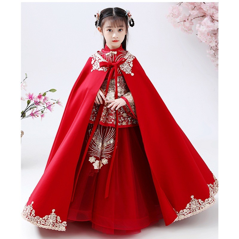 Winter Clothing Kids - Dziewczęce stroje Hanfu Cheongsam, chińskie ubrania