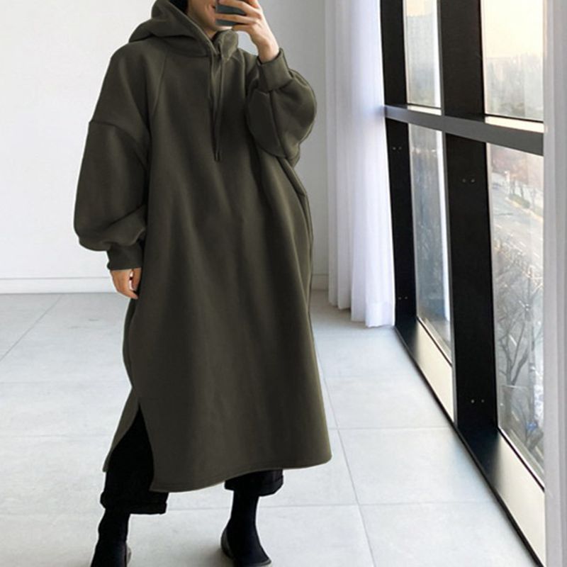 Winter Clothing Plus Size - Jesienno-zimowy damski sweter sportowy z kapturem,