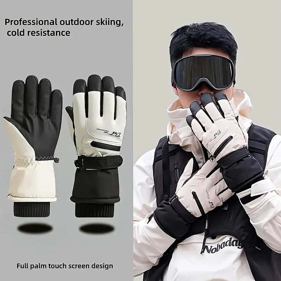 Waterproof Mitten Ski - Zimowe ciepłe rękawice narciarskie do snowboardu,