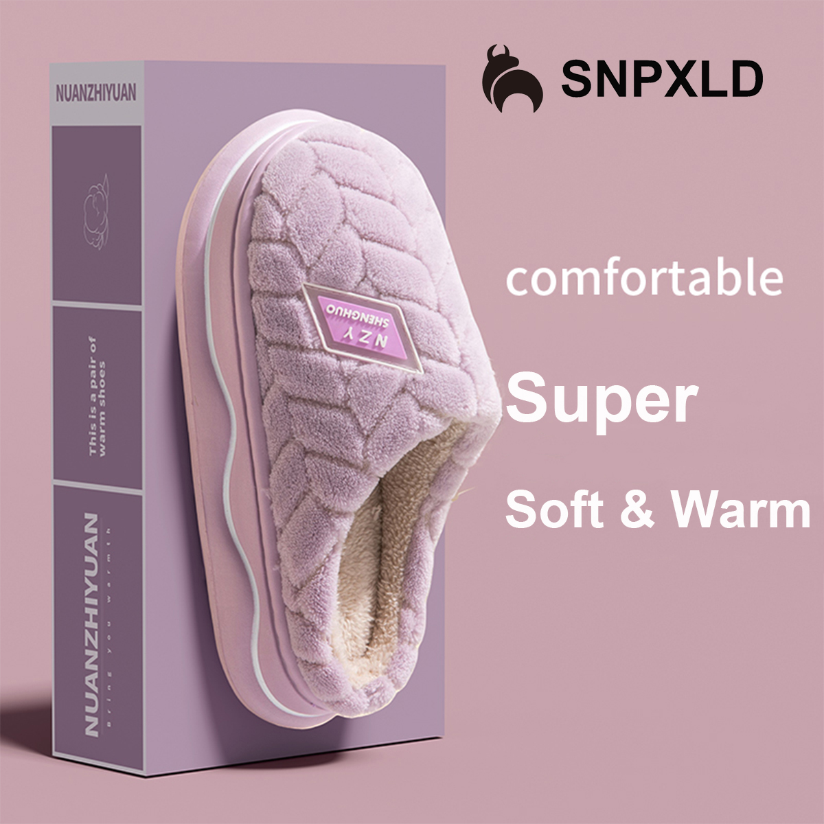 Winter Clothing Material - Zimowe kapcie domowe damskie ciepłe z