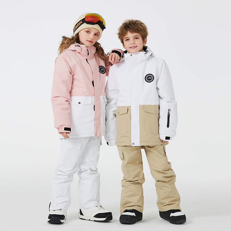 Winter Clothing Kids - Dziecięcy kombinezon śnieżny, zestawy odzieży snowboardowej,