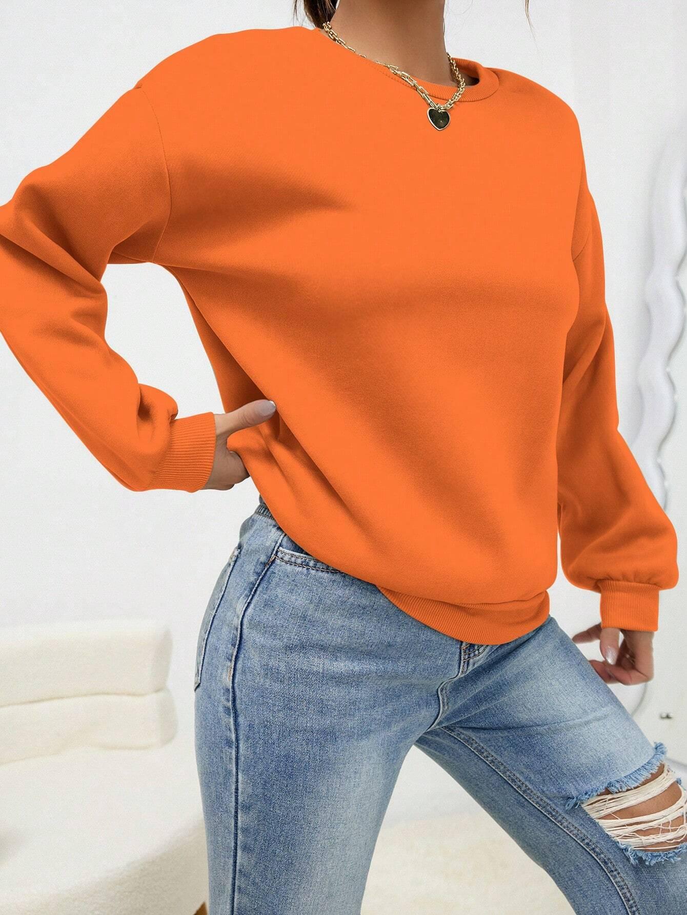 Winter Clothing Plus Size - Bluza damska plus size, jednolita/kolorowa, casualowa,