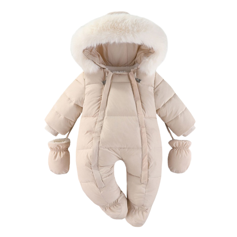 Winter Clothing Baby Girl - Zimowy kombinezon dla noworodka z rękawiczkami