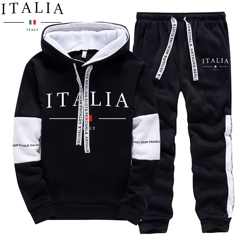 Winter Clothing Outdoor - Męski dres jesienno-zimowy, casualowy, z kapturem,