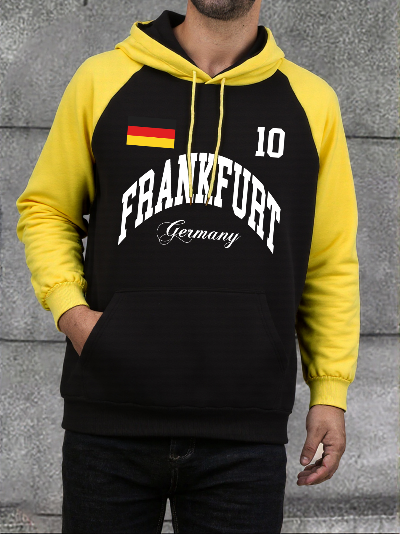 Winter Clothing Germany - Bluza z kapturem raglanowa męska Frankfurt