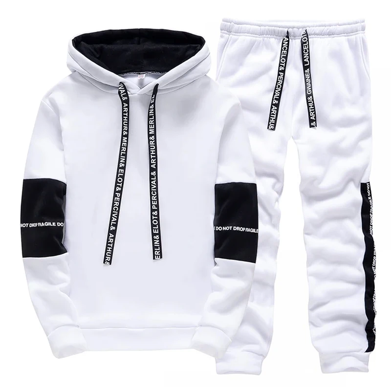 Czarno-biały męski dres, modny – Winter Clothing Outdoor recenzja i cena