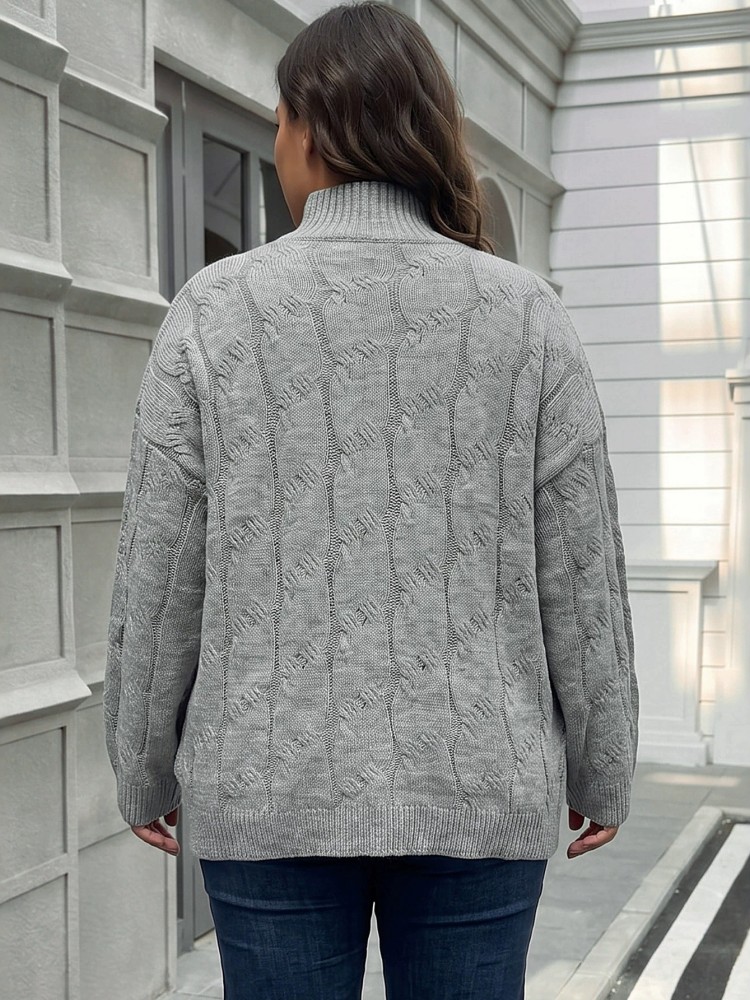 Damski sweter z dzianiny plus  – Winter Clothing Plus Size recenzja i cena