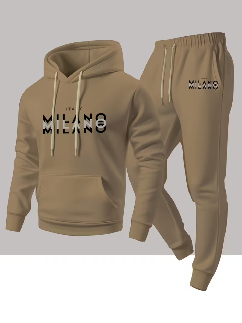 Męski modny zestaw z nadrukiem – Winter Clothing Outdoor recenzja i cena