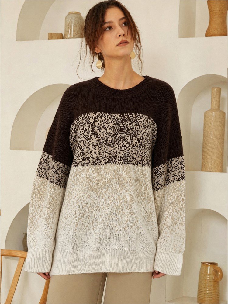 Damski sweter z dzianiny plus  – Winter Clothing Plus Size recenzja i cena