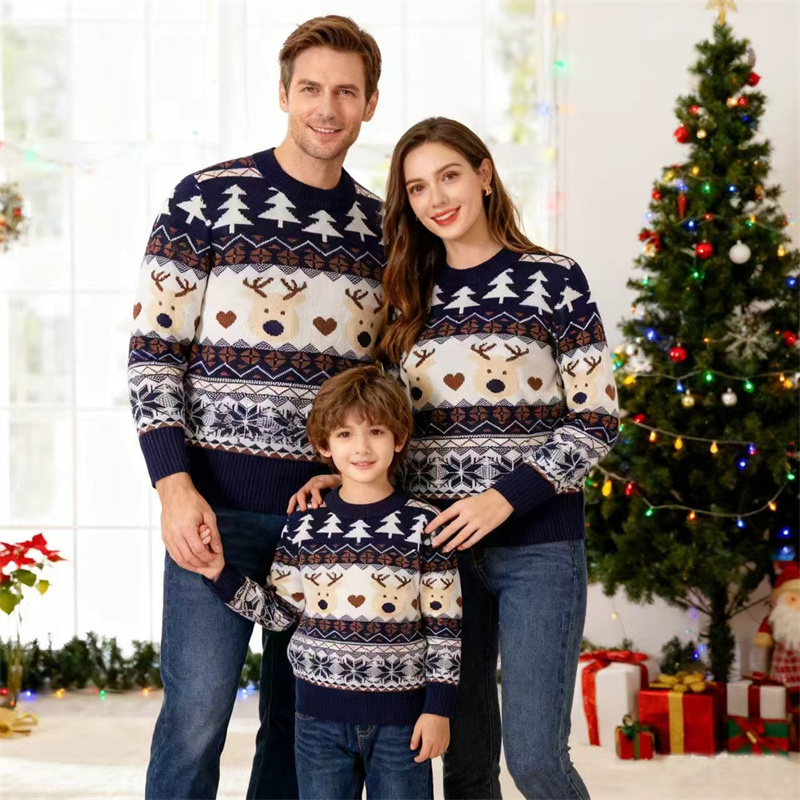 Świąteczne swetry rodzinne, pa – Winter Clothing Kids recenzja i cena