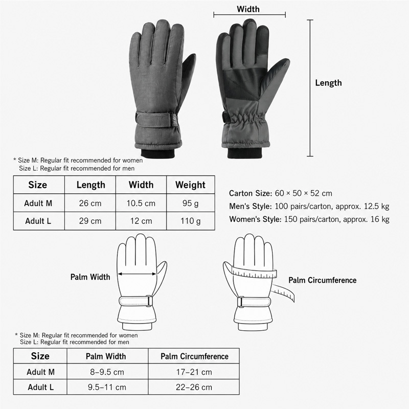 Wodoodporne Zimowe Rękawice Do – Waterproof Mitten Ski recenzja i cena