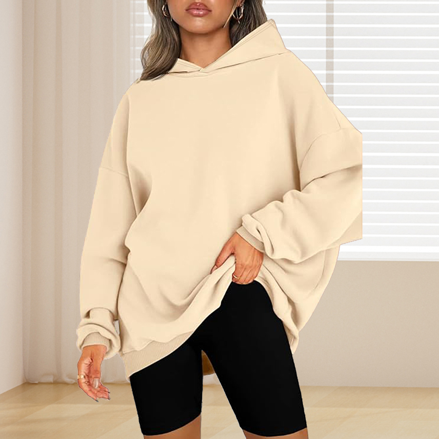 Bluza z kapturem w jednolitym  – Winter Clothing Plus Size recenzja i cena