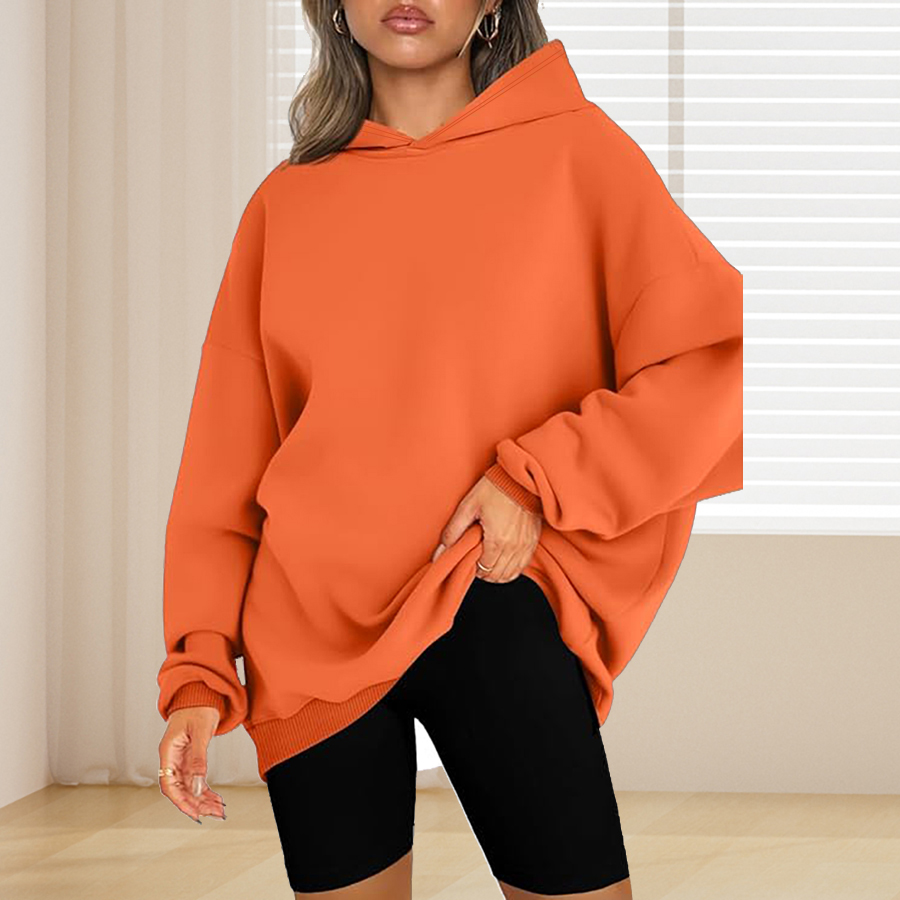 Bluza z kapturem w jednolitym  – Winter Clothing Plus Size recenzja i cena