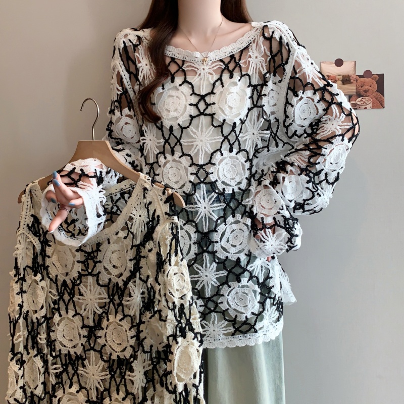 Luźny sweter z długim rękawem  – Winter Clothing Plus Size recenzja i cena