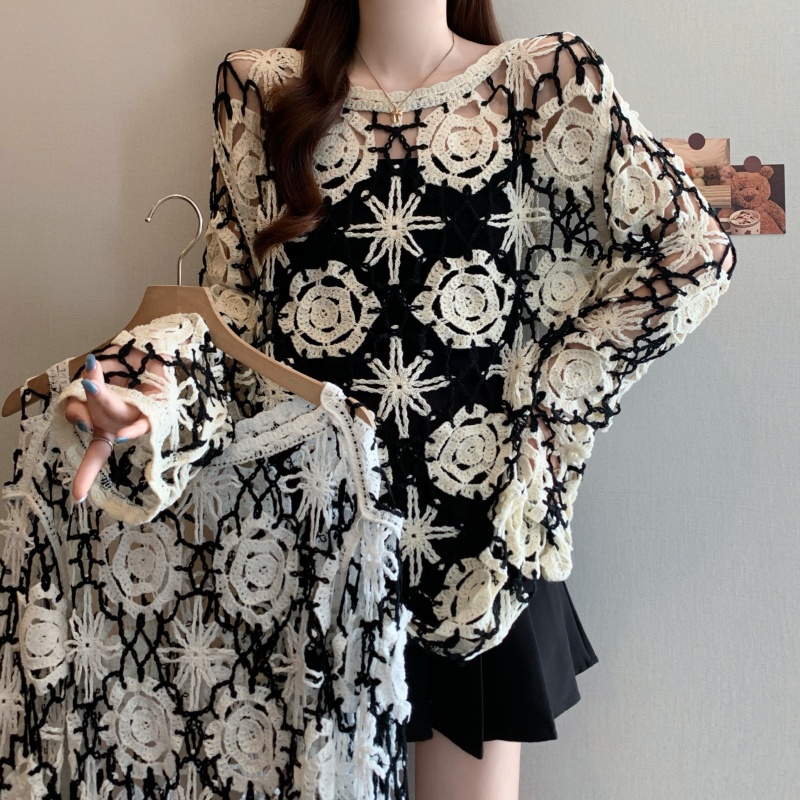 Luźny sweter z długim rękawem  – Winter Clothing Plus Size recenzja i cena