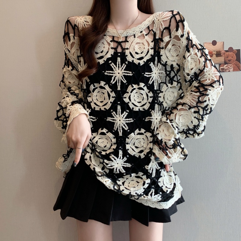 Luźny sweter z długim rękawem  – Winter Clothing Plus Size recenzja i cena