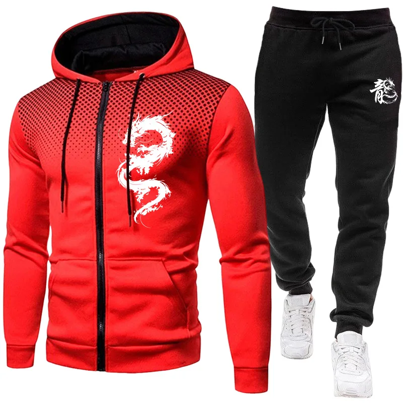 Męski Zestaw z Nadrukiem Smoka – Winter Clothing Outdoor recenzja i cena